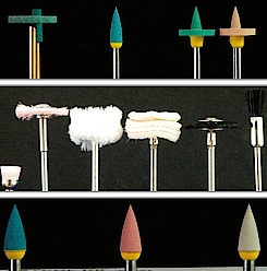 Abb. 9–11: Die verwendeten Polierer zur Bearbeitung der Testplättchen.